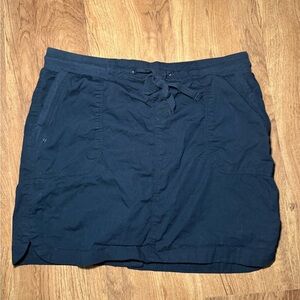 Black Cargo Mini Skirt